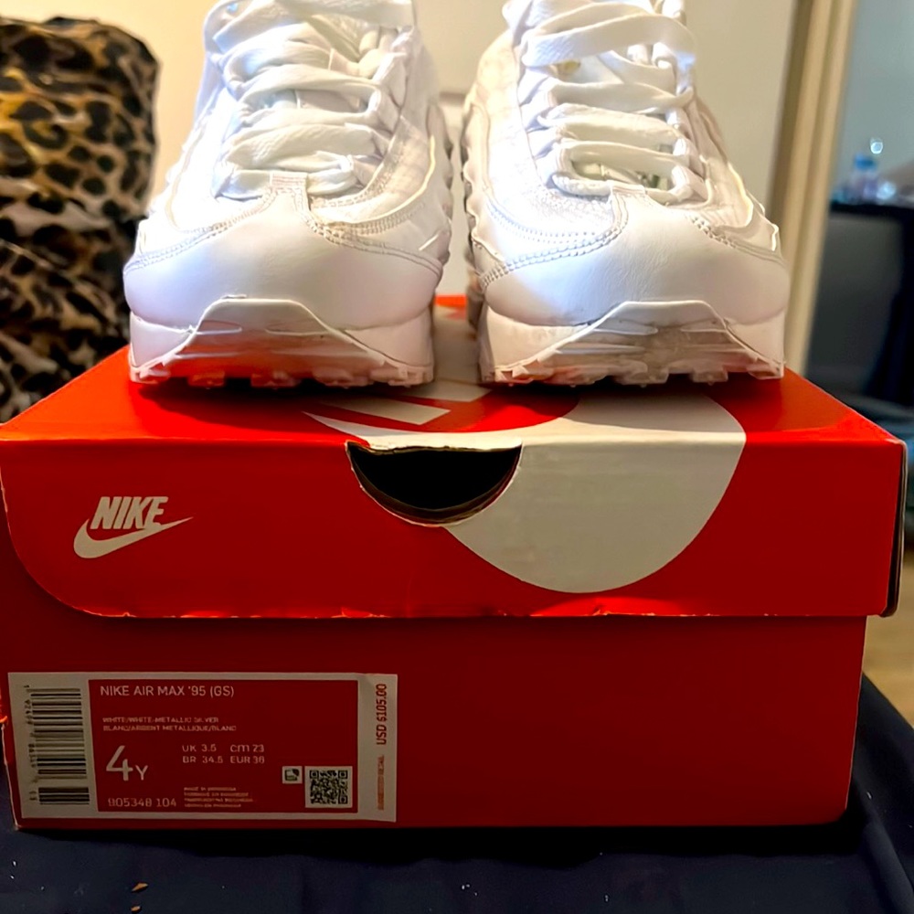 Size 4Y kids airmax 95 worn once in box. Originally 105 selling for 52.00